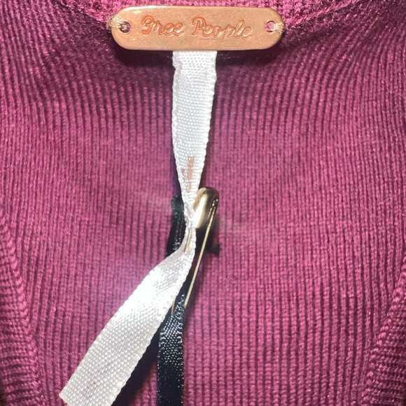 Free People Burgundy Purple Knit Top - Picture 2 of 3